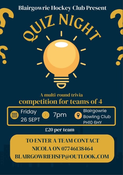 Quiz Night - Blairgowrie Hockey Club